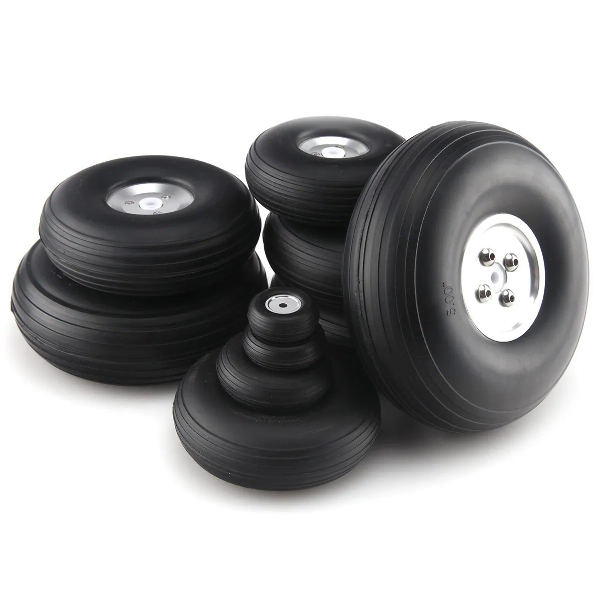 Details about   Tire and Wheel Sets for RC Car Airplane,PU Sponge Tire with Aluminum Hub,1.25"